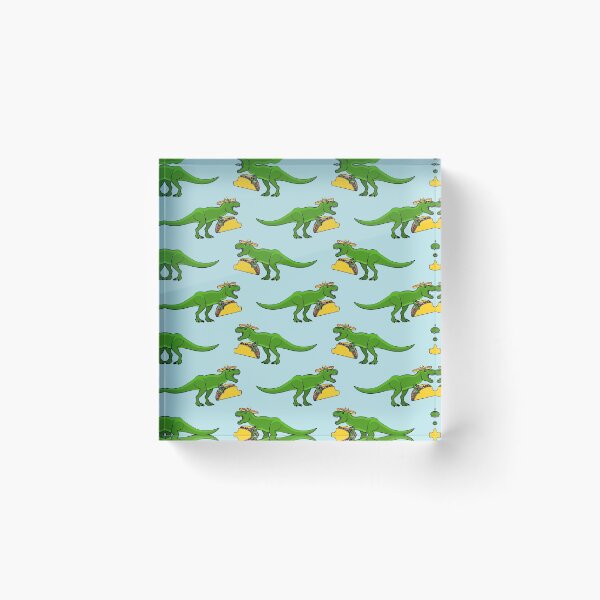 Item preview, Tyrannosaurus rex eating tacos designed and sold by littlearrow.