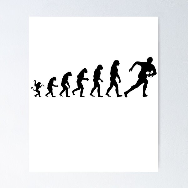 Item preview, Human Evolution Playing Rugby designed and sold by Matthew Whittaker.