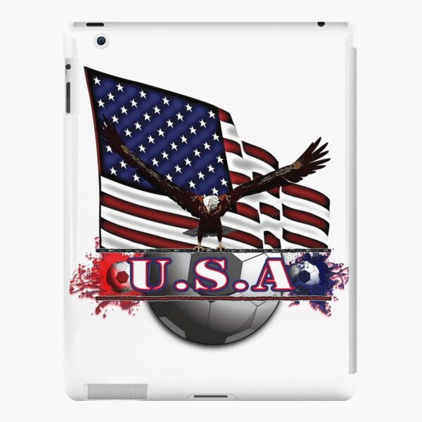 Red White & Blue USA Soccer with Eagle & Flag iPad Snap Case
