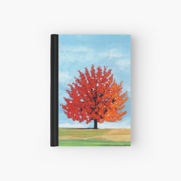 Burst of Red - tree landscape Hardcover Journal