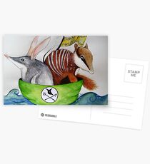 The Bilby and the Numbat went to sea in a beautiful pea green boat Postcards