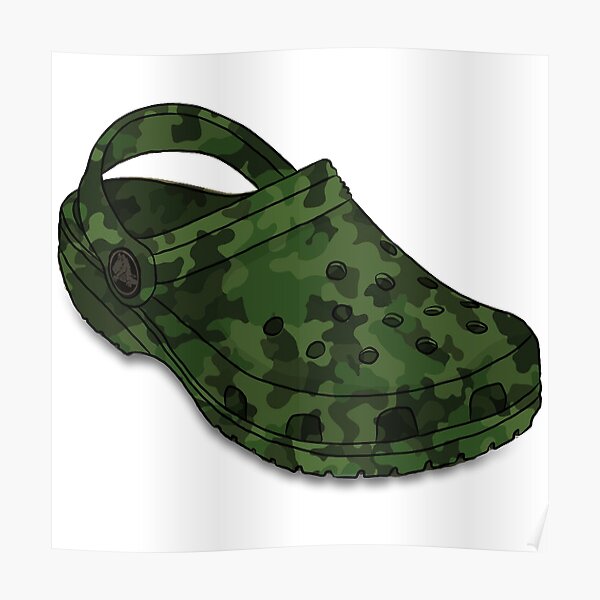 military camo crocs