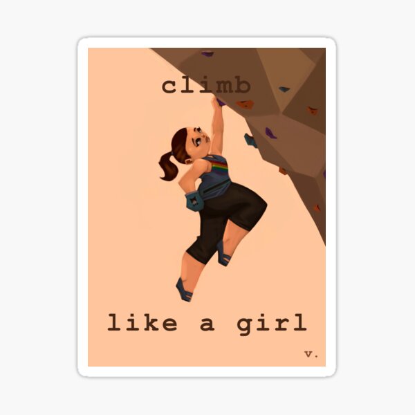 Climb Like a Girl Sticker