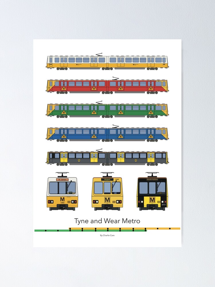 Alternate view of Tyne and Wear Metro Liveries Poster