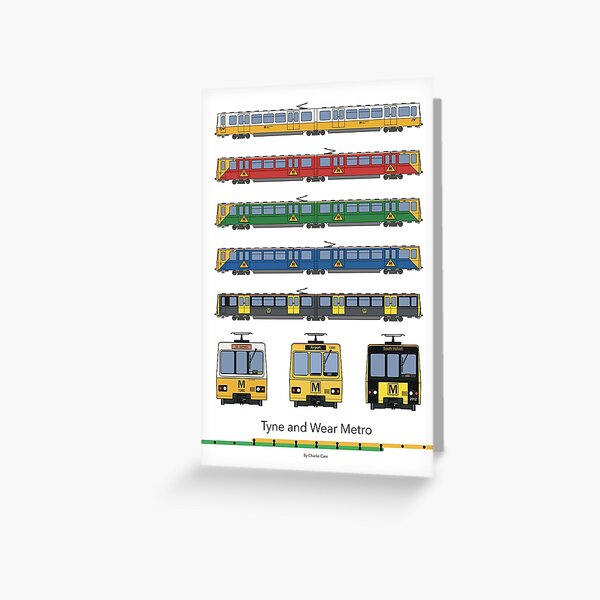 Tyne and Wear Metro Liveries Greeting Card