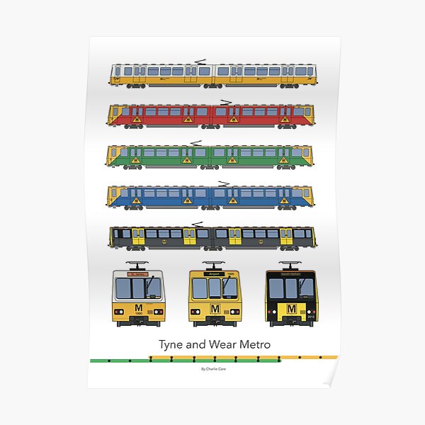 Tyne and Wear Metro Liveries Poster