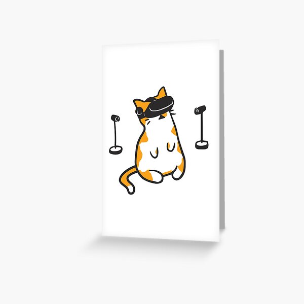 Virtual Reality Kitty Greeting Card