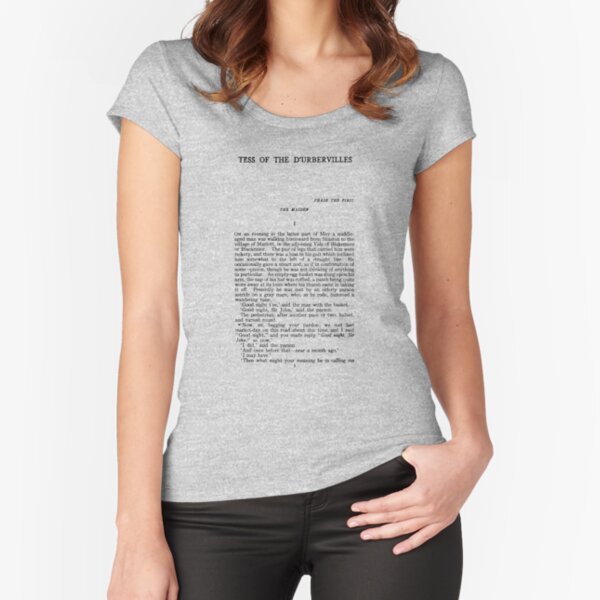 Tess of the D'Urbervilles Thomas Hardy First Page Fitted Scoop T-Shirt
