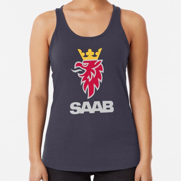 Saab logo products Racerback Tank Top