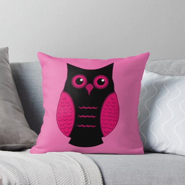 Item preview, Black and Pink Owl (on pink) designed and sold by shaneisadragon.
