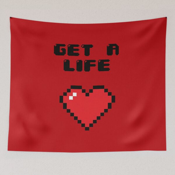 Item preview, GET A LIFE  Gamer Pixelated Heart designed and sold by javes93.