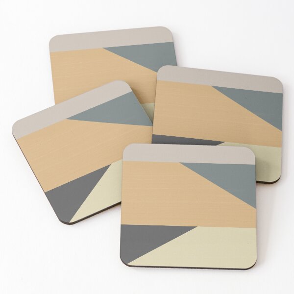 Item preview, Angled and Brushed, Colorblock Earth Tones, Buff, Cement, Steel Grey, Charcoal and Camel. designed and sold by Alice-Mills.