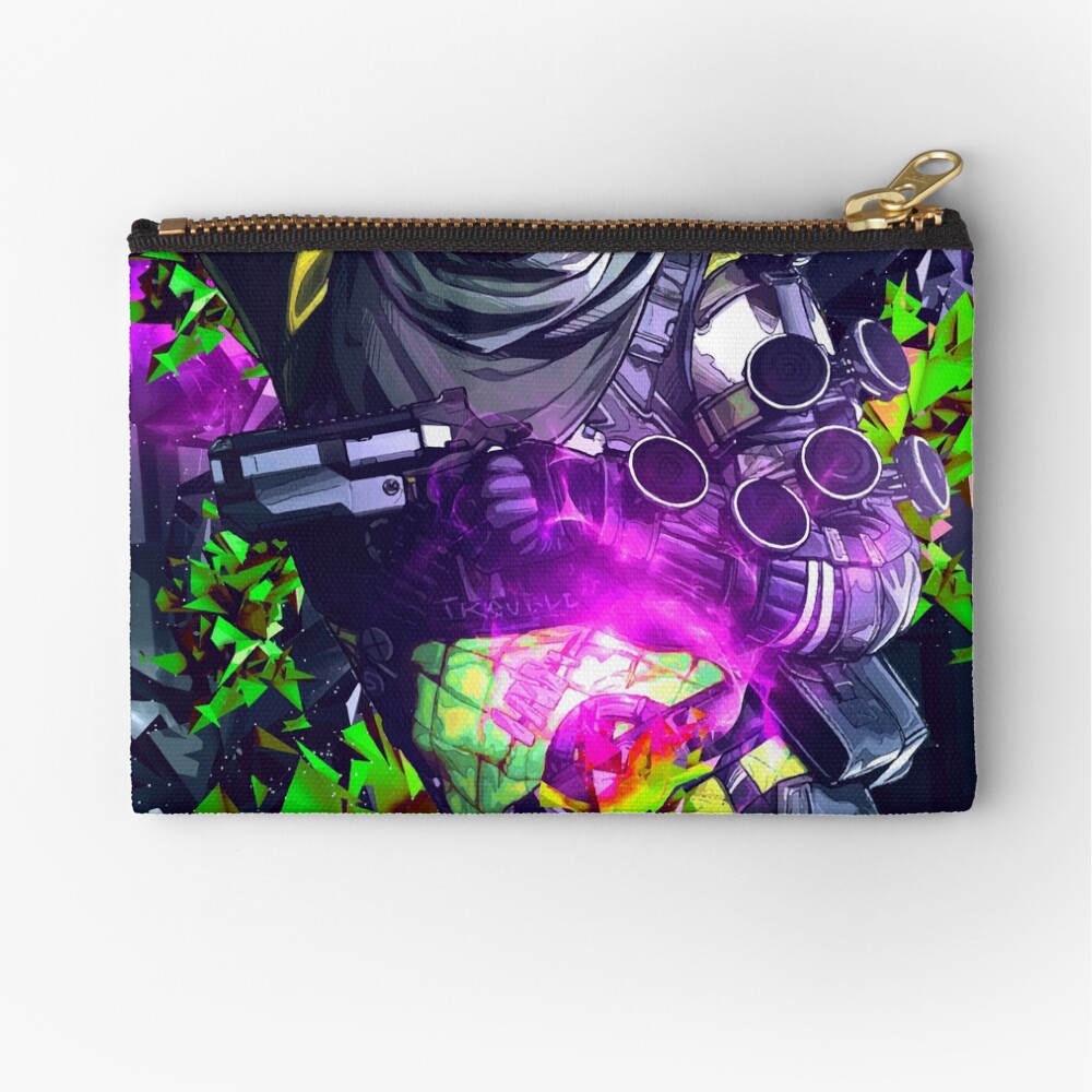Apex Legends Bloodhound 2 Canvas Cash Coin Purse Make Up Bag Cellphone Bag With Zipper And Handle