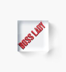 Boss Lady Red Acrylblock