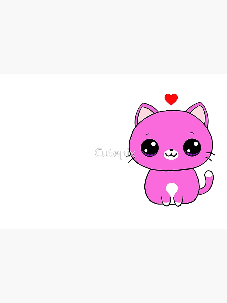 Kawaii Animal Cute Cat Pink Icon Graphic by naskaaset · Creative