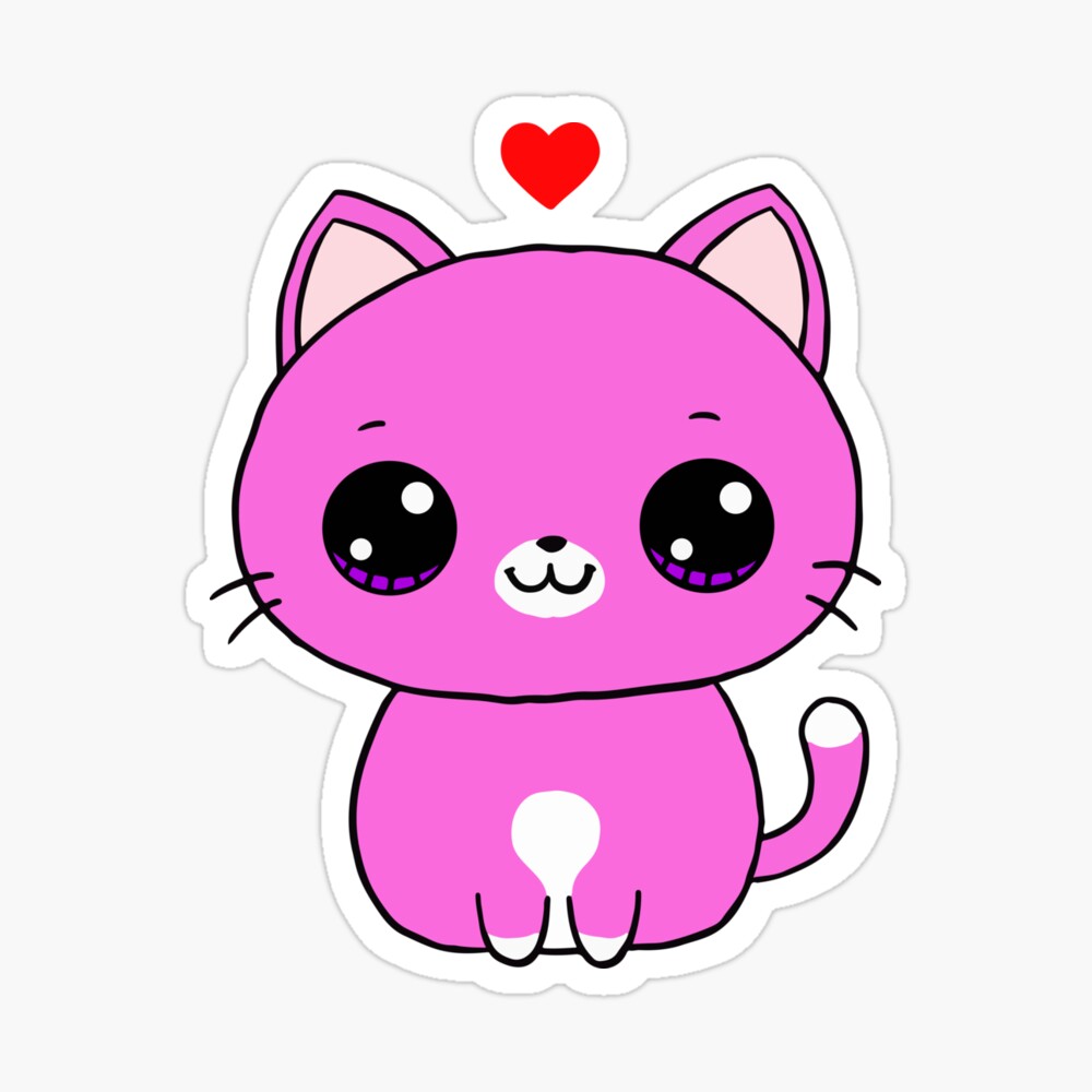Pink Kawaii Kitten
