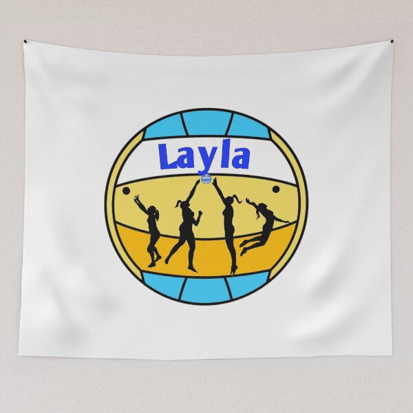 Item preview, Layla loves volleyball  designed and sold by Attiva.