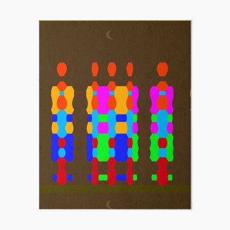 "Midnight Queue" (Geometric Flat) Art Board Print
