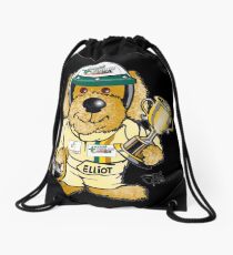 Elliot the Champion - Black Drawstring Bag