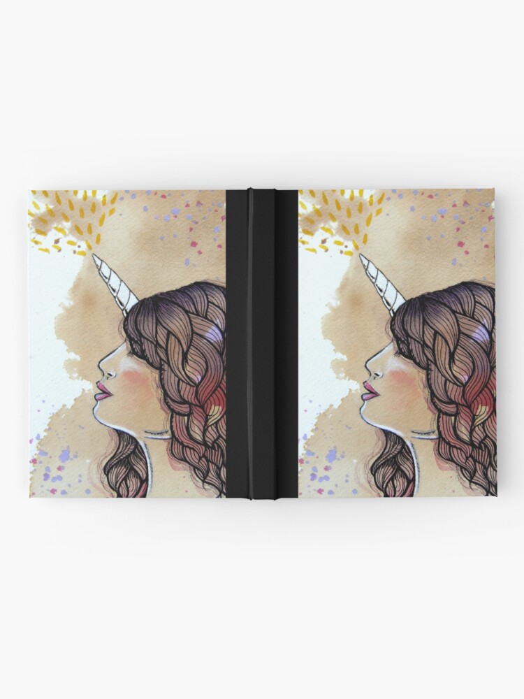 Thumbnail 2 of 3, Journal, Unicorn Girl designed and sold by stephallison.