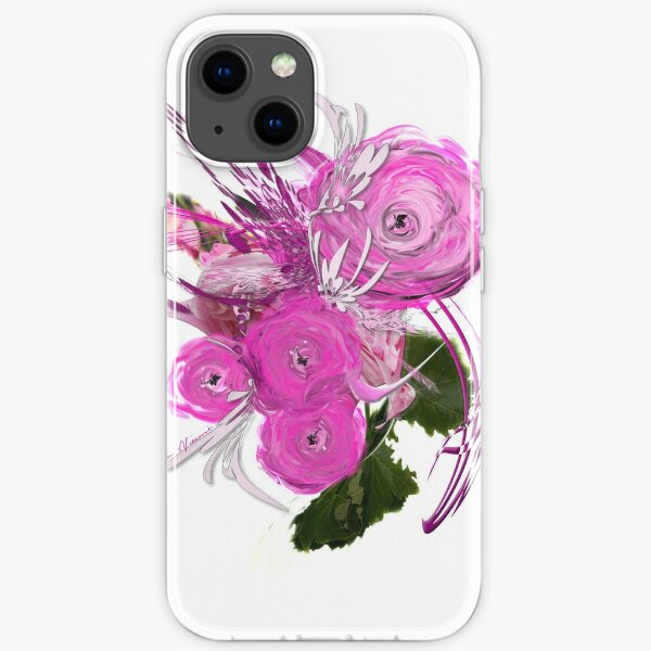 Pink summer fantasy white by mjvision Mia Niemi iPhone Soft Case