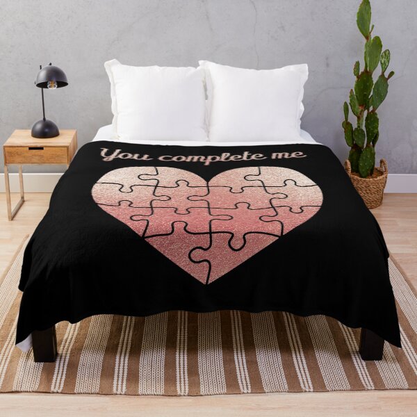 Item preview, Valentines Design - Lovers heart  puzzle love statement - You complete me designed and sold by talgursmusthave.