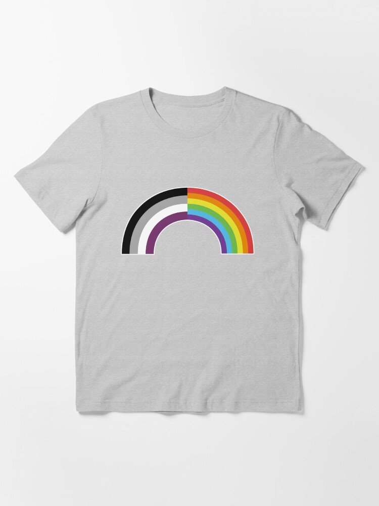 Alternate view of Homo-asexual Rainbow Essential T-Shirt