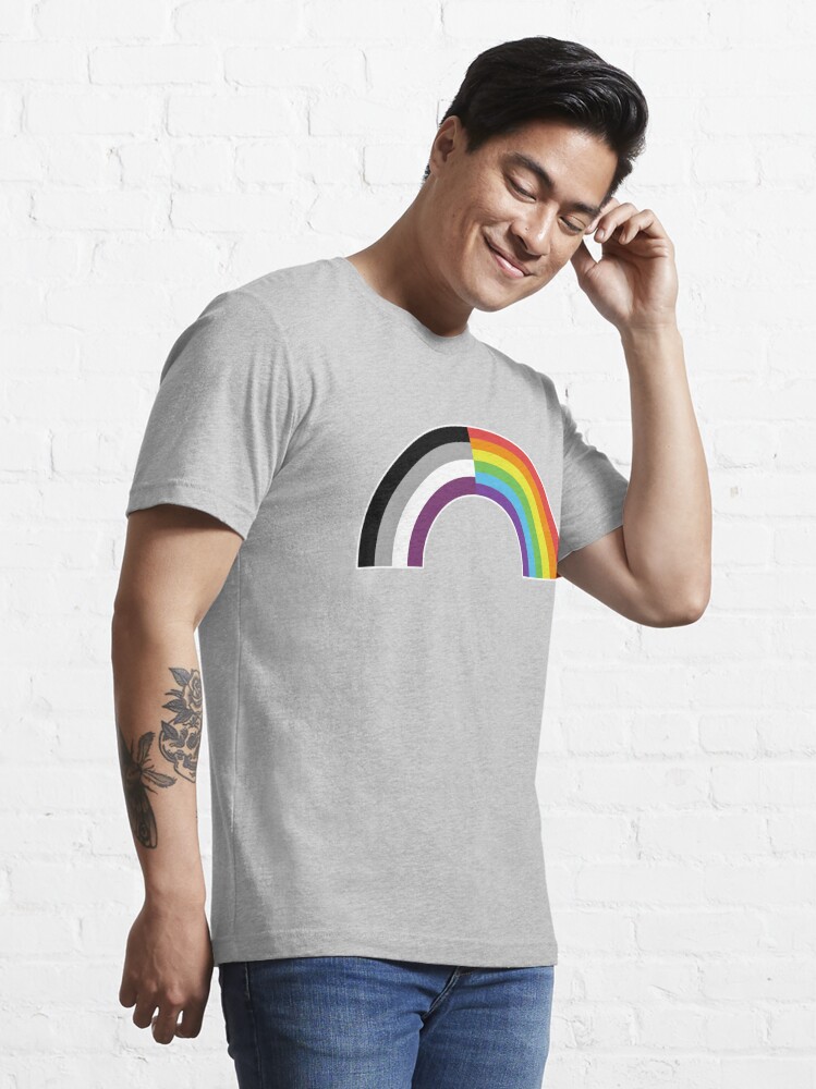 Alternate view of Homo-asexual Rainbow Essential T-Shirt