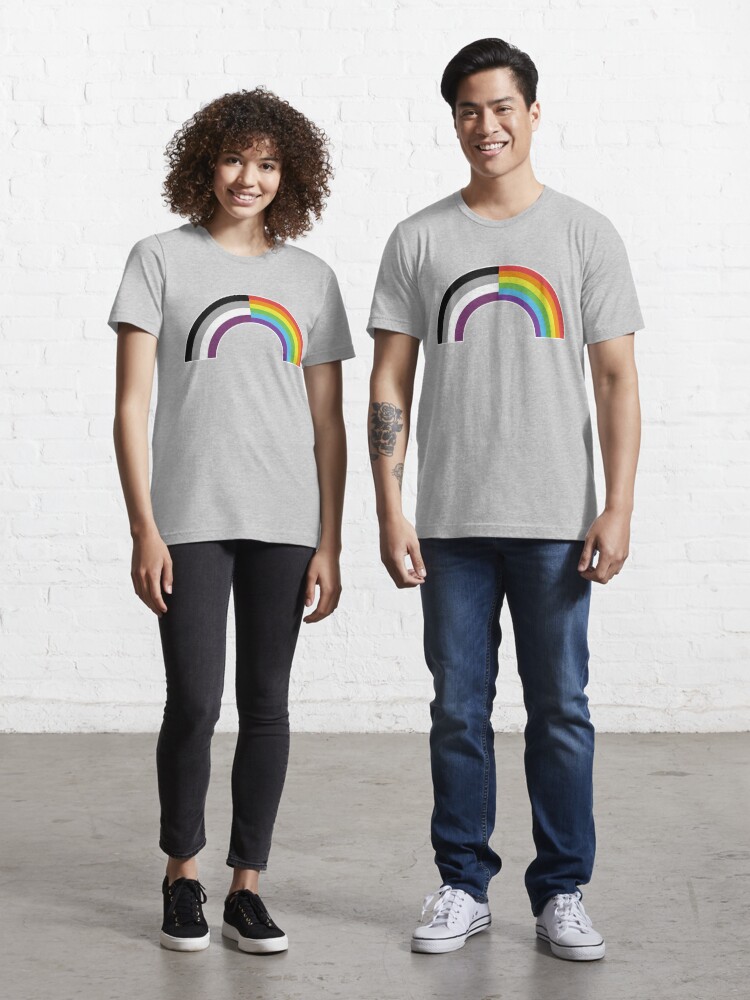 Essential T-Shirt, Homo-asexual Rainbow designed and sold by hamsters