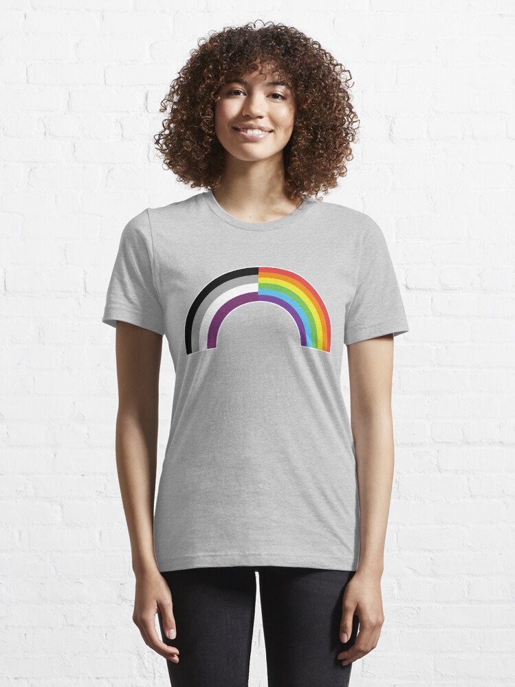 Alternate view of Homo-asexual Rainbow Essential T-Shirt