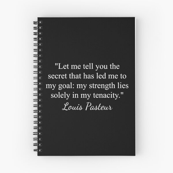 Item preview, Louis Pasteur Quote: secret to my goal - classic black designed and sold by topower.