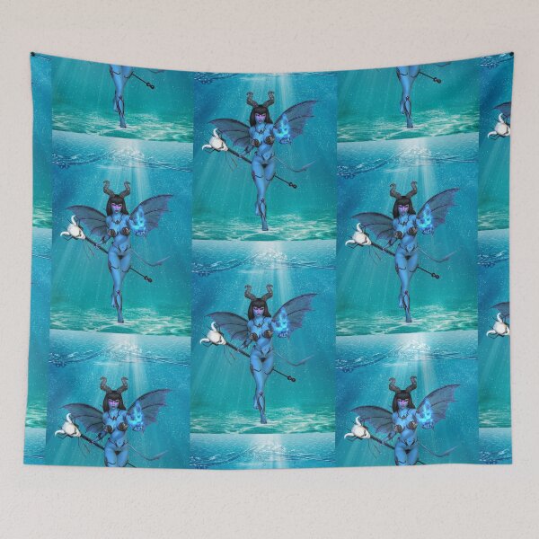 Item preview, Demon beneath the waves, fantasy art designed and sold by LoneAngel.