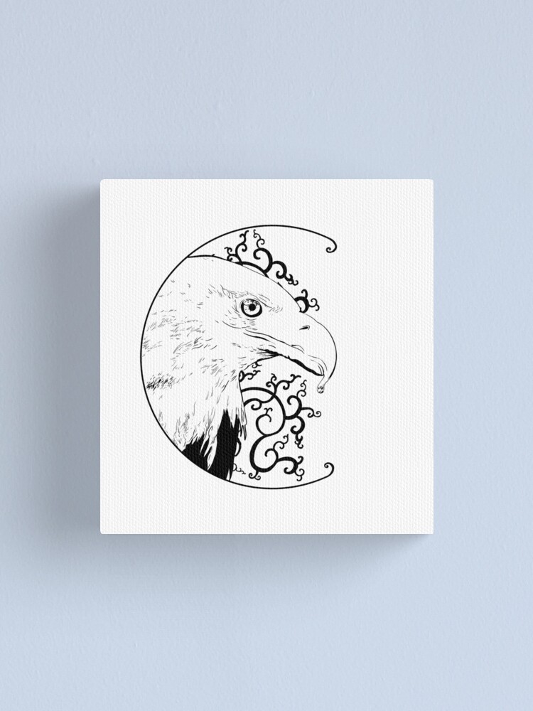 Lienzo «Dibujo del doodle del águila» de MimieTrouvetou | Redbubble