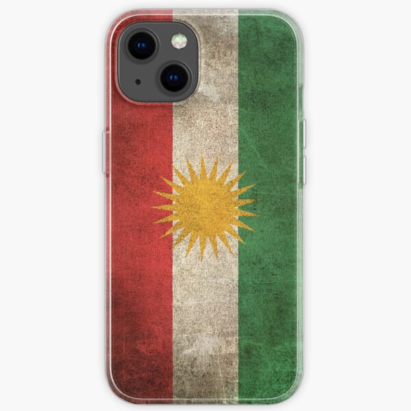 Alte und abgenutzte beunruhigte Vintage Flagge von Kurdistan iPhone Flexible Hülle