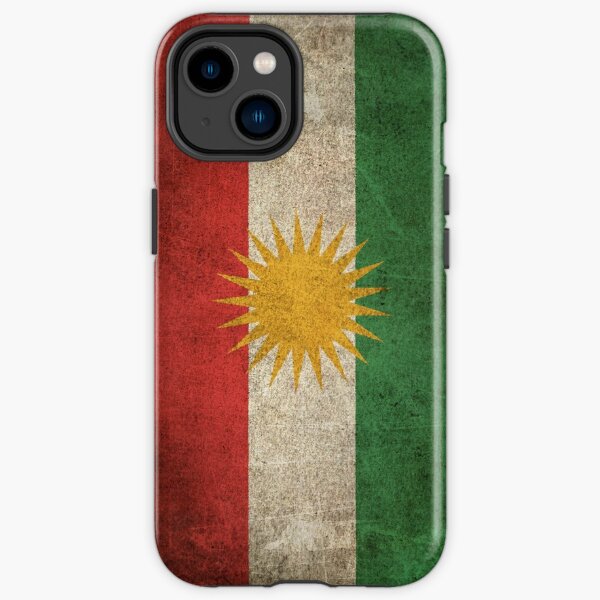 Alte und abgenutzte beunruhigte Vintage Flagge von Kurdistan iPhone Robuste Hülle
