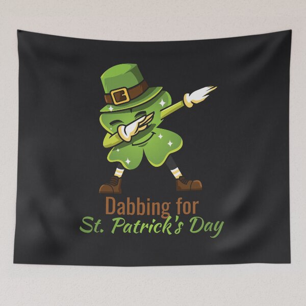 Item preview, Funny Dabbing St Patricks Day Dab Shamrock Kids Boys Art designed and sold by melsens.