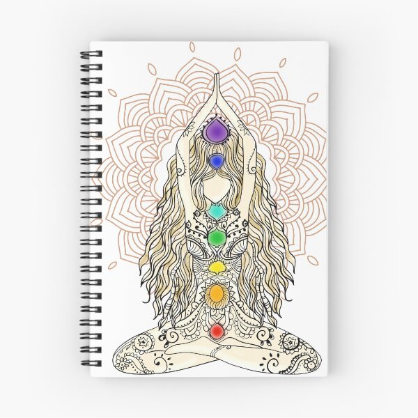 Item preview, yoga woman buddha mandala india pattern chakra energy lotus seat energy centers spiritual om namaste tattoo henna center designed and sold by originalstar.