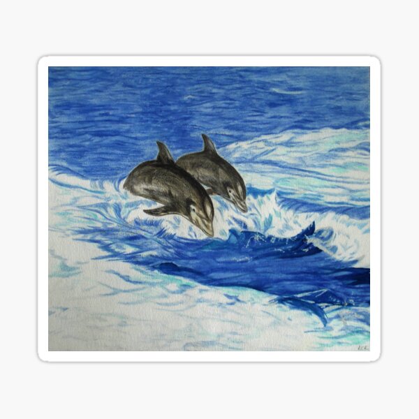 Dolphins in the Ocean Sticker