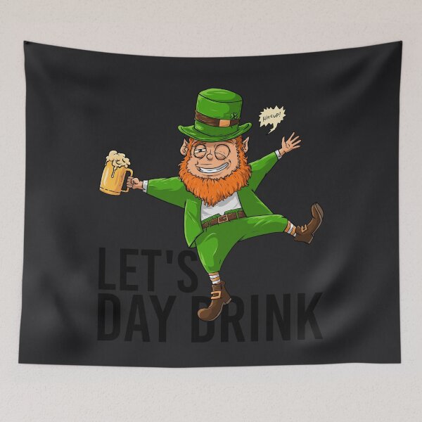 Item preview, Funny Let's Day Drink | St. Patrick's Day Leprechaun Art designed and sold by melsens.
