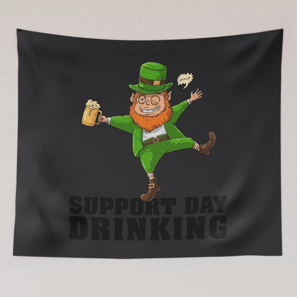 Item preview, Support Day Drinking | St Patrick's Day Leprechaun Men Art designed and sold by melsens.