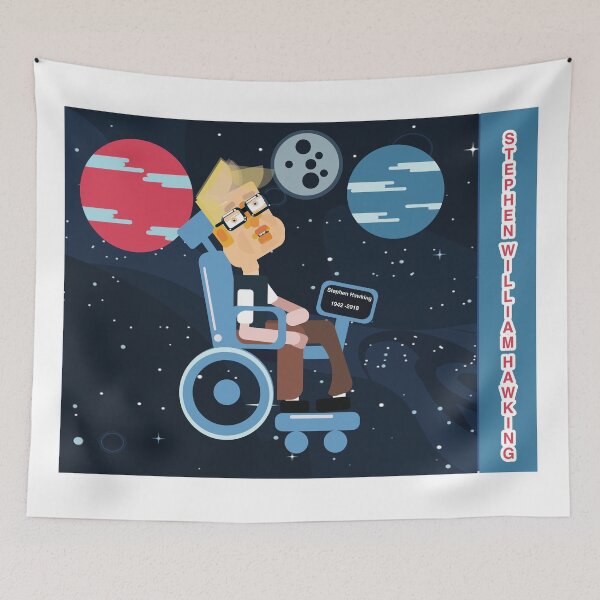 Item preview, Stephen Hawking poster illustration  designed and sold by KARTICK DUTTA.