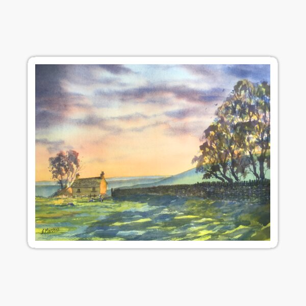 Long Shadows at Sunset Sticker