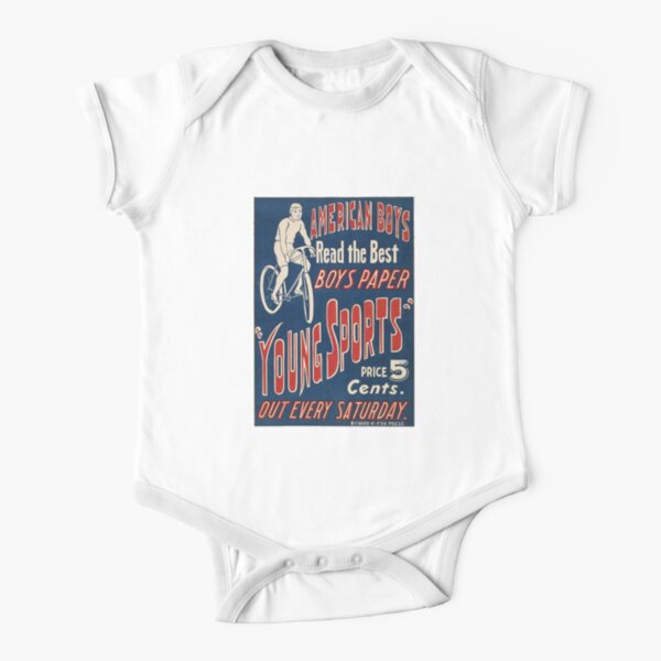 1950's Bicycle Ad Short Sleeve Baby One-Piece