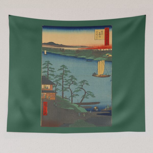 Item preview, Nishuku Ferry - Hiroshige Ando - 1857 designed and sold by CrankyOldDude.