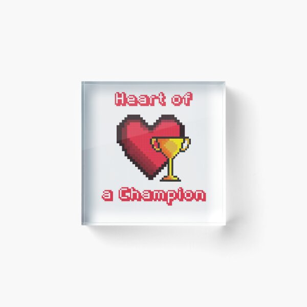 Item preview, Heart of a champion pixelated heart for gamers designed and sold by javes93.