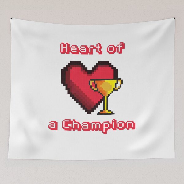 Item preview, Heart of a champion pixelated heart for gamers designed and sold by javes93.