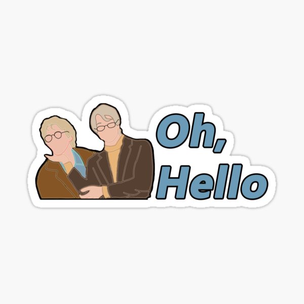 "Oh, Hello" Sticker for Sale by vk829 | Redbubble