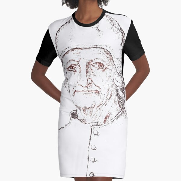 Portrait of Hieronymus Bosch Graphic T-Shirt Dress