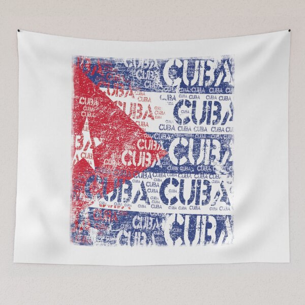 Item preview, Cuba flag distressed t-shirt designed and sold by Dubbra.