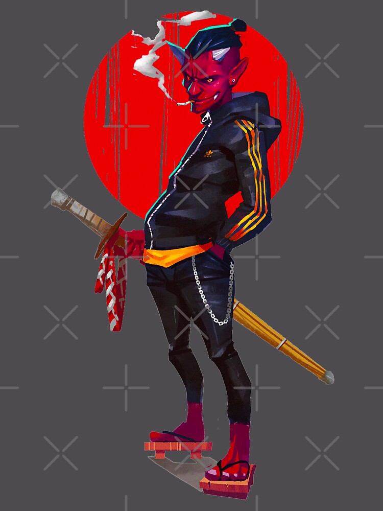 Thumbnail 6 of 6, Premium Oversized Sweatshirt, Demon Ninja designed and sold by RagnarokDesigns.